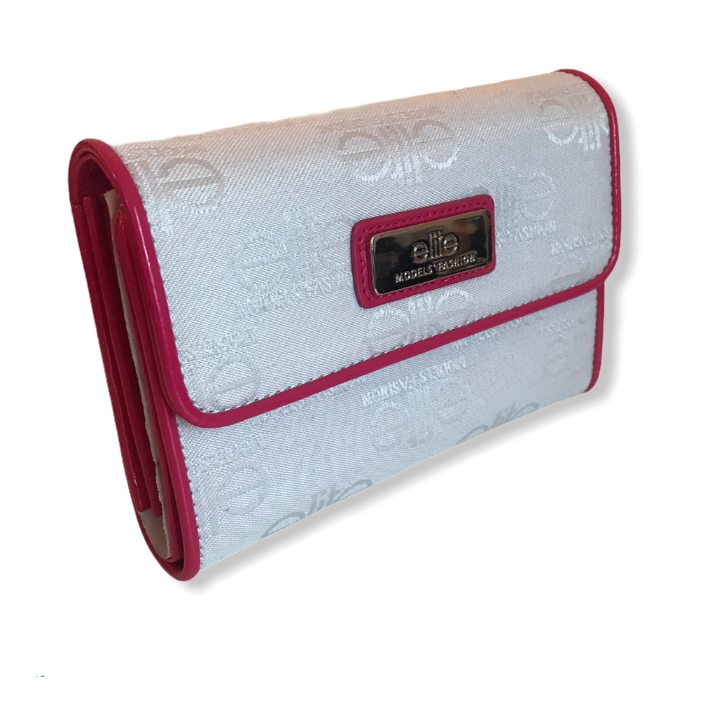 Portefeuille ELITE Blanc/Fuchsia Small