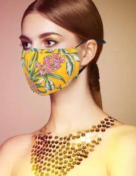 MW Face Mask Yellow flower girl