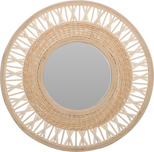 [Miroir Bambou] Miroir - Bambou - Naturel - 56cm