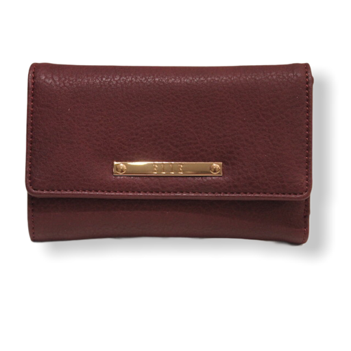 [ PFE0010RB Rouge/bordeau] Portefeuille bordeaux ELLE small 