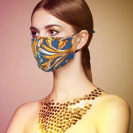 MW Face Mask Blue heaven yellow